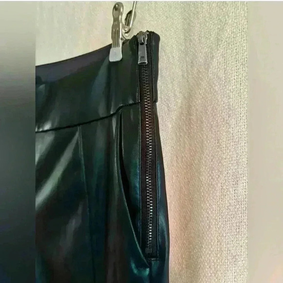 NWT RW&CO Brown Faux-Leather High-Waist Slim Ankle Pant Women's Size 12 - Picture 6 of 13